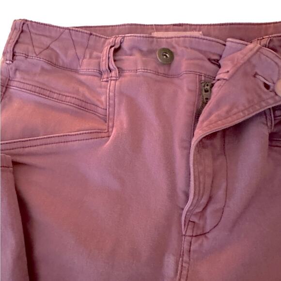 Anthropologie Mauve High Waist Crop Jeans Front Flap Design Side Stitch, 30 - Picture 4 of 8